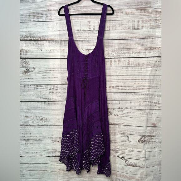 Fashion Terminal Free Size Purple Fairy Witch Whimsigoth Dress Corset Front - Picture 10 of 16
